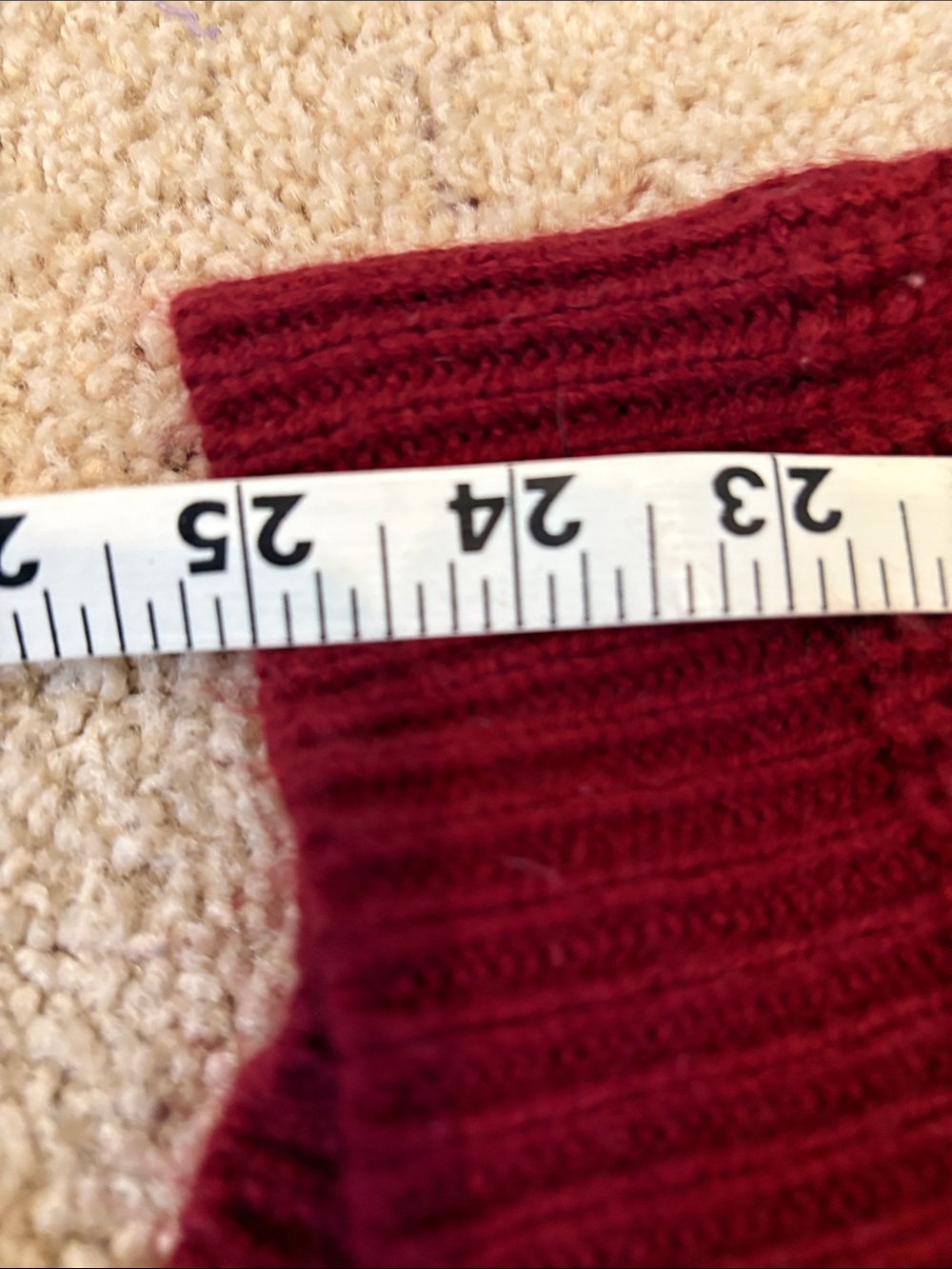 Cozy Women's Crewneck Cable Sleeve Sweater - Wine Red - Picture 8 of 8